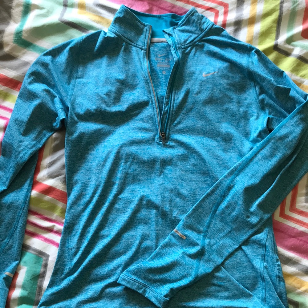 small blue nike quarter zip